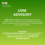 UDM Admission 2024