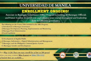 Associate in Barangay Governance Enrollment Ongoing Associate in Barangay Governance Enrollment Ongoing