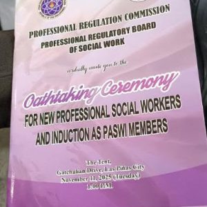 Universidad de Manila BS Social Work program recognized for its 97.26% passing rate in the September 2025 Social Workers Licensure Exam.